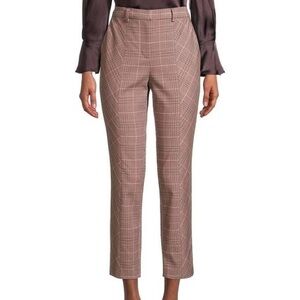 Rebecca Taylor Tailored Plaid Pants - Mauve Size 4
